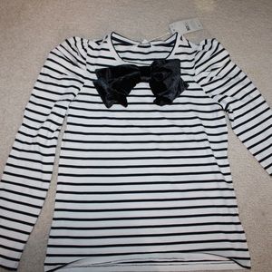 NWT Boden Imogen Breton Stripe Puff Shoulder Bow Top